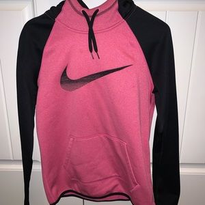 Pink and Black Nike Hoodie